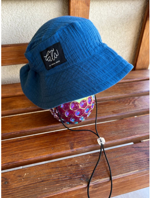 Klobúk Rybárik - gázovina/mušelín - jednovrstvový - jednofarebný