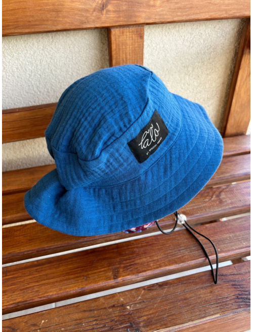 Klobúk Rybárik - gázovina/mušelín - jednovrstvový - jednofarebný