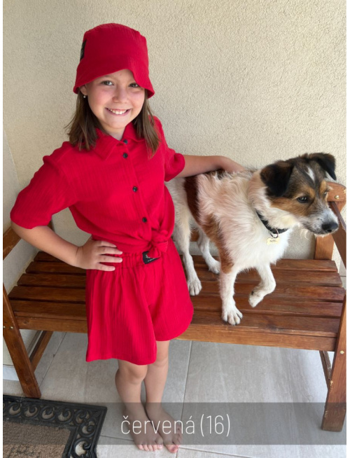 Súprava HAWAI - girl - gázovina/mušelín - jednofarebná