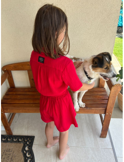 Súprava HAWAI - girl - gázovina/mušelín - jednofarebná