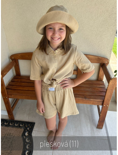 Súprava HAWAI - boy - gázovina/mušelín - jednofarebná