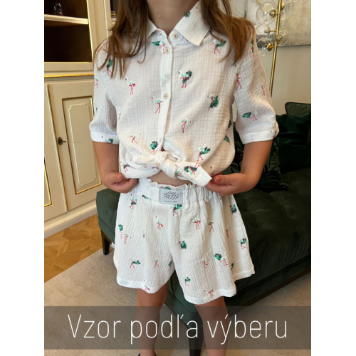 Súprava HAWAI - girl - gázovina/mušelín - vzorovaná
