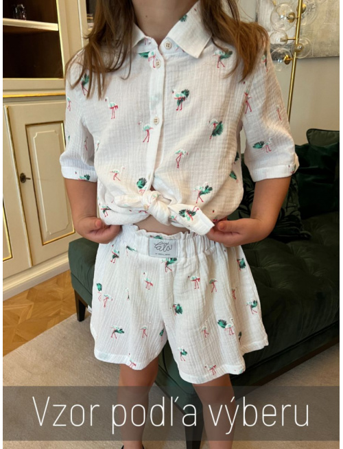 Súprava HAWAI - girl - gázovina/mušelín - vzorovaná