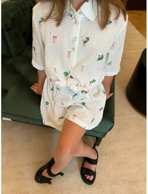 Súprava HAWAI - girl - gázovina/mušelín - vzorovaná