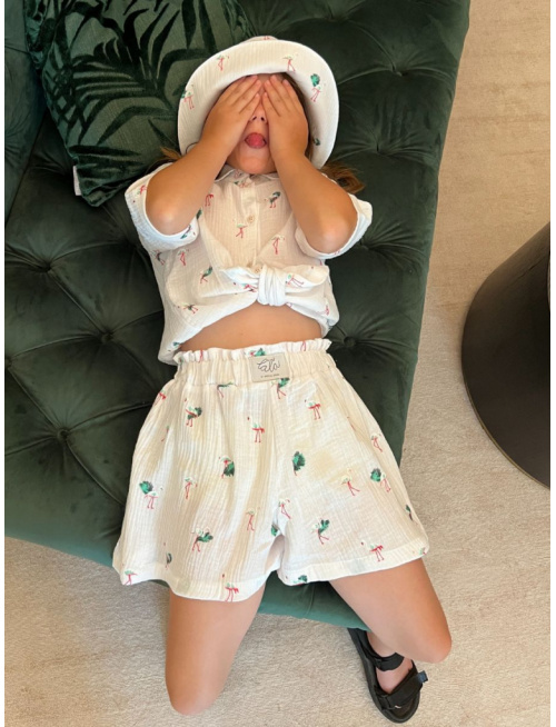 Súprava HAWAI - girl - gázovina/mušelín - vzorovaná