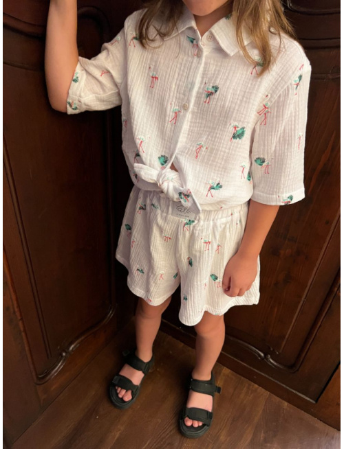 Súprava HAWAI - girl - gázovina/mušelín - vzorovaná