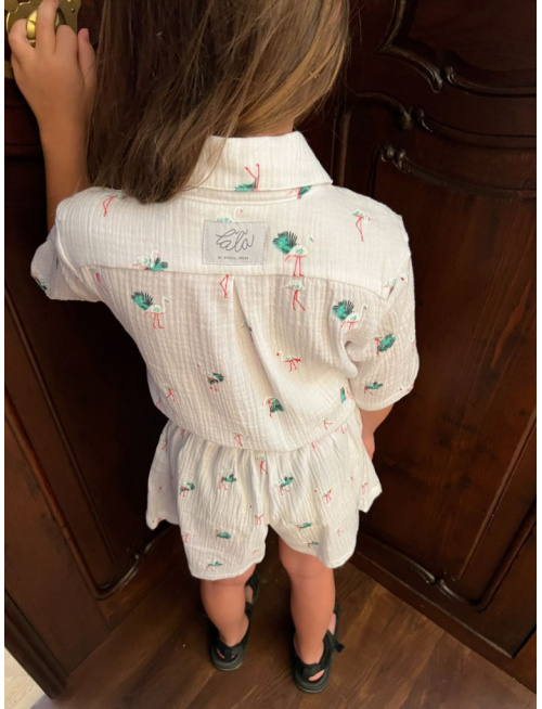 Súprava HAWAI - girl - gázovina/mušelín - vzorovaná