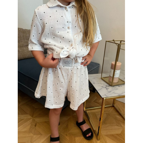 Súprava HAWAI - girl - gázovina/mušelín - margarétka na bielom podklade