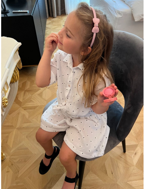 Súprava HAWAI - girl - gázovina/mušelín - margarétka na bielom podklade