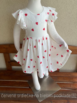 Šaty Valeriána - gázovina/mušelín - vzorované