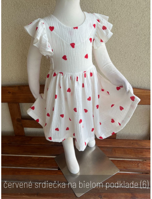 Šaty Valeriána - gázovina/mušelín - vzorované