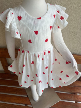 Šaty Valeriána - gázovina/mušelín - vzorované