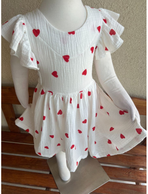 Šaty Valeriána - gázovina/mušelín - vzorované