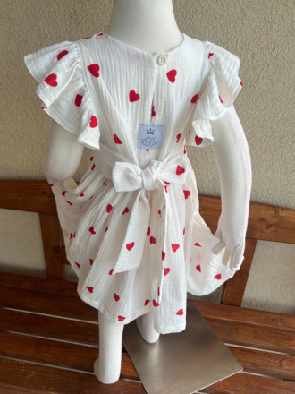 Šaty Valeriána - gázovina/mušelín - vzorované