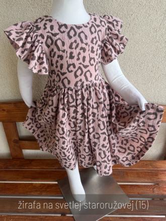 Šaty Valeriána - gázovina/mušelín - vzorované