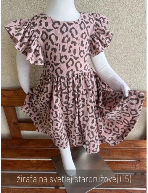 Šaty Valeriána - gázovina/mušelín - vzorované