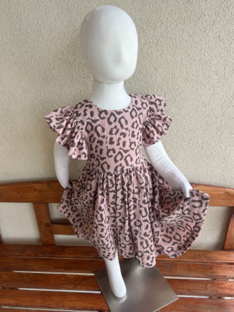 Šaty Valeriána - gázovina/mušelín - vzorované