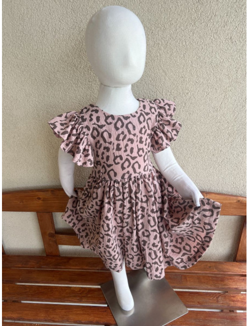 Šaty Valeriána - gázovina/mušelín - vzorované