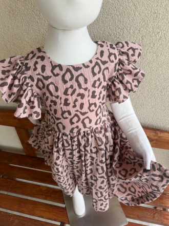 Šaty Valeriána - gázovina/mušelín - vzorované