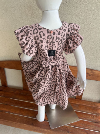 Šaty Valeriána - gázovina/mušelín - vzorované