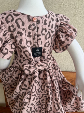 Šaty Valeriána - gázovina/mušelín - vzorované