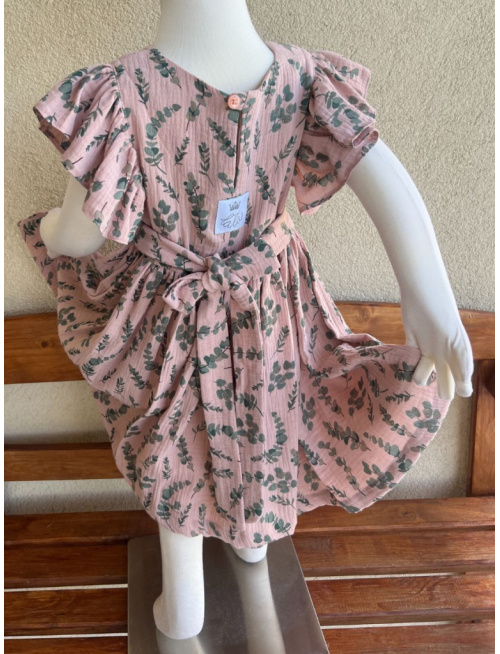 Šaty Valeriána - gázovina/mušelín - vzorované