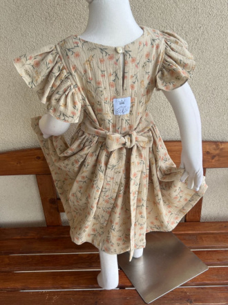 Šaty Valeriána - gázovina/mušelín - vzorované