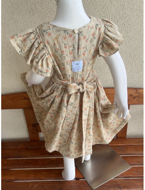 Šaty Valeriána - gázovina/mušelín - vzorované