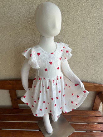 Šaty Valeriána - gázovina/mušelín - vzorované