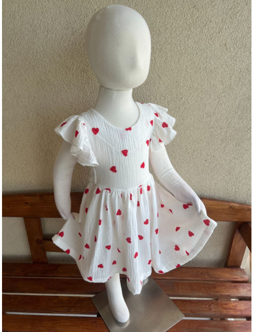 Šaty Valeriána - gázovina/mušelín - vzorované