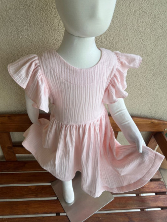 Šaty Valeriána - gázovina/mušelín - jednofarebné