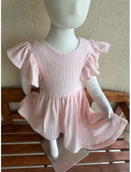 Šaty Valeriána - gázovina/mušelín - jednofarebné