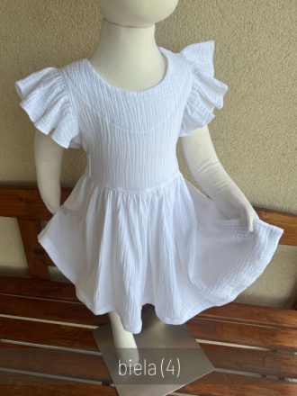 Šaty Valeriána - gázovina/mušelín - jednofarebné