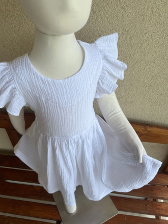 Šaty Valeriána - gázovina/mušelín - jednofarebné