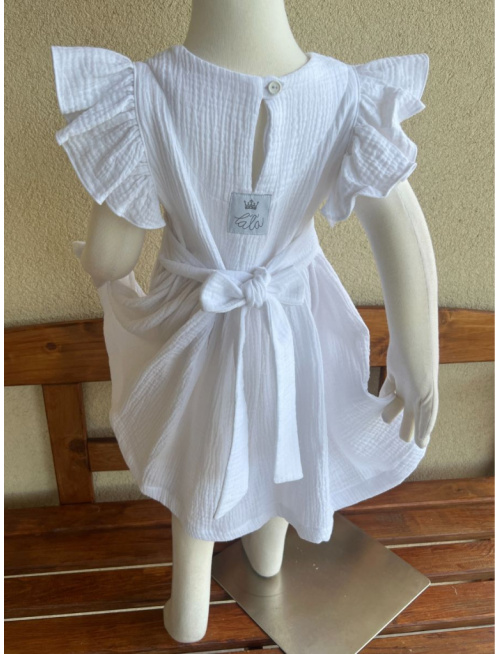 Šaty Valeriána - gázovina/mušelín - jednofarebné