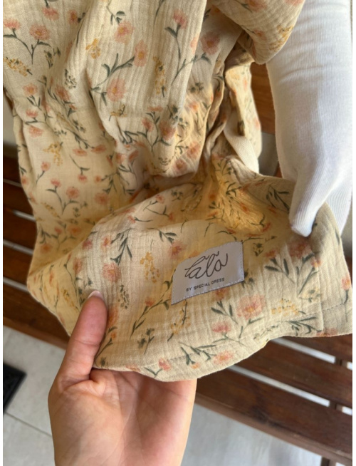 Detské pončo s uškami podľa výberu - gázovina/mušelín - vzorované