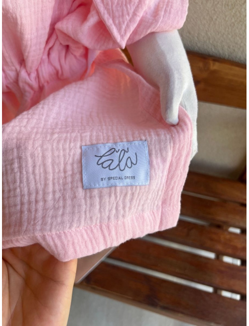 Detské pončo s uškami podľa výberu - gázovina/mušelín - jednofarebné