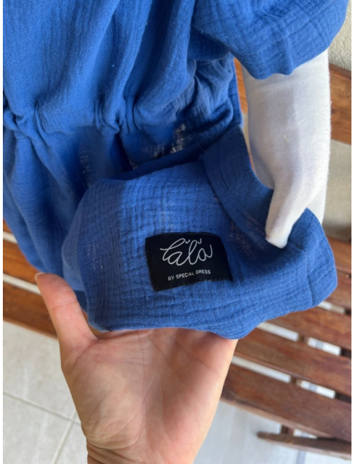 Detské pončo s uškami podľa výberu - gázovina/mušelín - jednofarebné