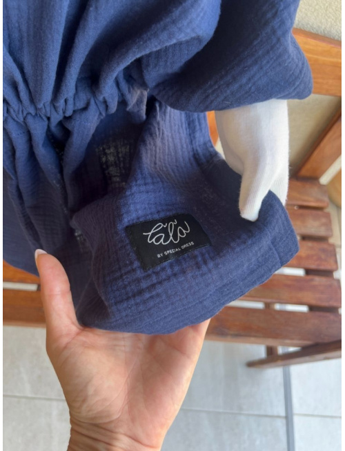 Detské pončo s uškami podľa výberu - gázovina/mušelín - jednofarebné