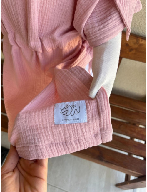 Detské pončo s uškami podľa výberu - gázovina/mušelín - jednofarebné