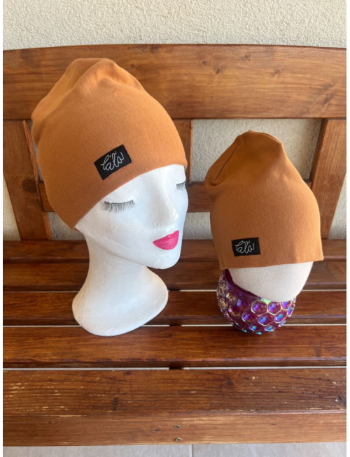 Parma šmolko čiapka - okrová - dvojvrstvová