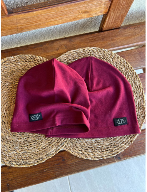 Parma šmolko čiapka - bordová - jednovrstvová