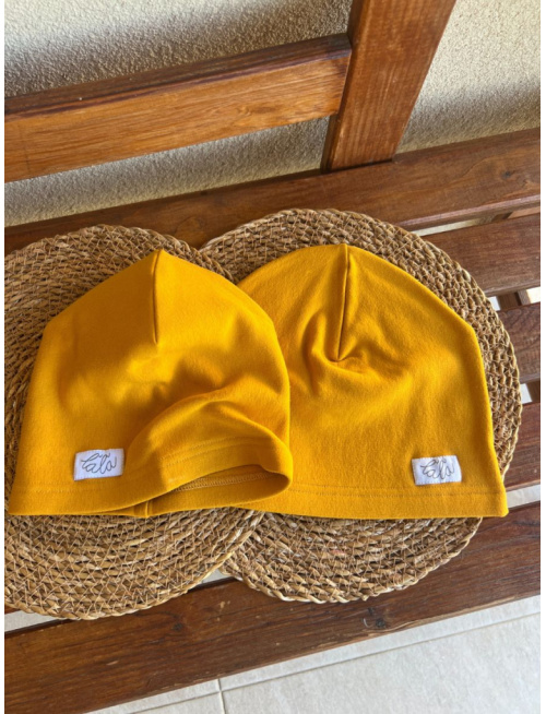 Parma šmolko čiapka - horčicová - jednovrstvová