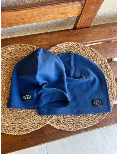 Parma šmolko čiapka - modrá - jednovrstvová