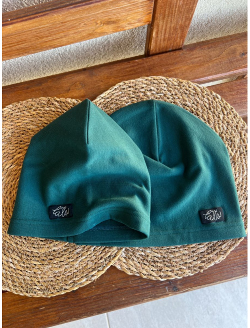 Parma šmolko čiapka - smaragd zelená - jednovrstvová