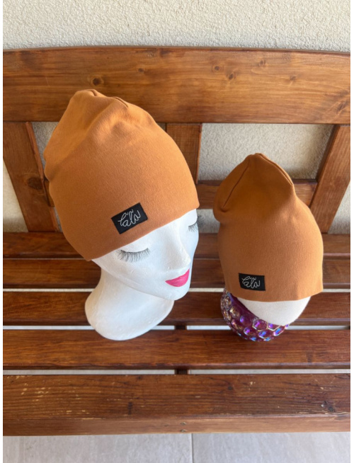 Parma šmolko čiapka - okrová - dvojvrstvová