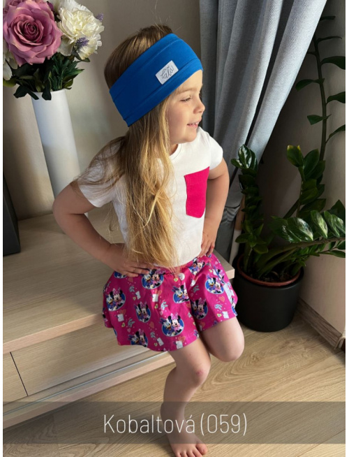 Úpletová rovná čelenka - jednovrstvová - jednofarebná