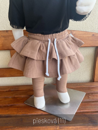 PARMA legíny so sukňou - jednofarebné