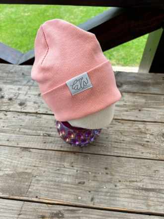 Rebro PLYTKÁ čiapka - svetlá marhuľa