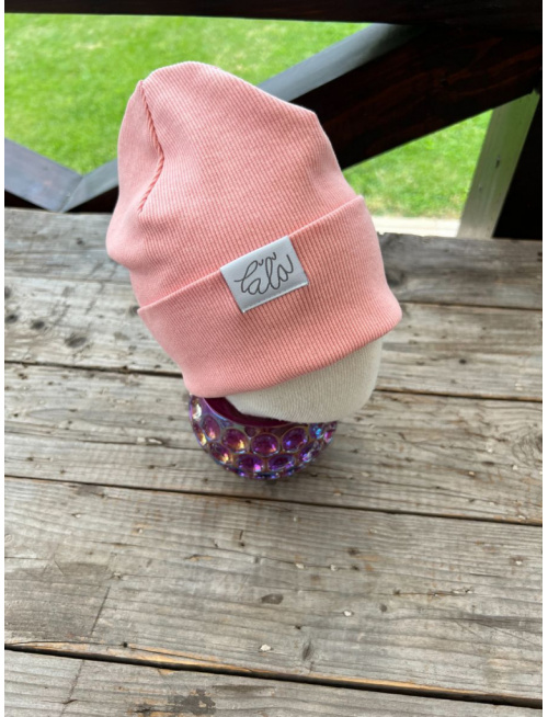 Rebro PLYTKÁ čiapka - svetlá marhuľa